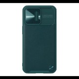 NILLKIN CAMSHIELD LEATHER műanyag telefonvédő (közepesen ütésálló, ECO bőr hatású hátlap, kamera védelem) SÖTÉTZÖLD [Apple iPhone 13 Pro] (5996591138664) - Telefontok