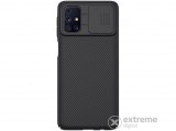 Nillkin Camshield műanyag tok Samsung Galaxy M31s (SM-M317F) készülékhez, fekete, csíkos mintás