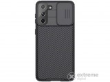 Nillkin Camshield Pro gumi/szilikon tok Samsung Galaxy S21 Plus (SM-G996) készülékhez, fekete