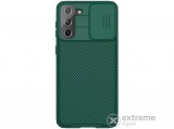 Nillkin Camshield Pro gumi/szilikon tok Samsung Galaxy S21 Plus (SM-G996) készülékhez, sötétzöld