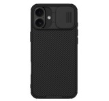 NILLKIN CAMSHIELD PRO MAGNETIC műanyag telefonvédő (ütésállóság, kameravédő, mágneses, csíkos) FEKETE Apple iPhone 16 Plus