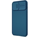 NILLKIN CAMSHIELD PRO műanyag telefonvédő (szilikon keret, közepesen ütésálló, kamera védelem, csíkos minta) SÖTÉTKÉK Apple iPhone 14 Plus