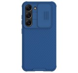 NILLKIN CAMSHIELD PRO műanyag telefonvédő (szilikon keret, közepesen ütésálló, kamera védelem, csíkos minta) SÖTÉTKÉK Samsung Galaxy S23 Plus (SM-S916)