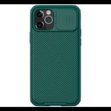 NILLKIN CAMSHIELD PRO műanyag telefonvédő (szilikon keret, közepesen ütésálló, kamera védelem, csíkos minta) SÖTÉTZÖLD [Apple iPhone 12 Pro] (5996591003801)