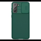 NILLKIN CAMSHIELD PRO műanyag telefonvédő (szilikon keret, közepesen ütésálló, kamera védelem, csíkos minta) SÖTÉTZÖLD [Samsung Galaxy S21 Plus (SM-G996) 5G] (5996591029368)