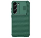 NILLKIN CAMSHIELD PRO műanyag telefonvédő (szilikon keret, közepesen ütésálló, kamera védelem, csíkos minta) SÖTÉTZÖLD Samsung Galaxy S23 Plus (SM-S916)