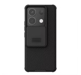 NILLKIN CAMSHIELD PRO műanyag telefonvédő (szilikon keret, ütésállóság, kameravédő, csíkos) FEKETE Xiaomi Redmi Note 13 Pro 5G