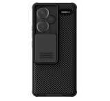 NILLKIN CAMSHIELD PRO műanyag telefonvédő (szilikon keret, ütésállóság, kameravédő, csíkos) FEKETE Xiaomi Redmi Note 13 Pro Plus 5G