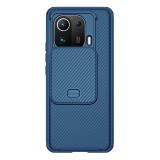 NILLKIN CAMSHIELD PRO műanyag telefonvédő ( Xiaomi Mi 11 Pro 5G szilikon keret, közepesen ütésálló, kamera védelem) kék
