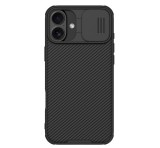 NILLKIN CAMSHIELD PRO szilikon telefonvédő (ütésállóság, kameravédő, csíkos) FEKETE Apple iPhone 16