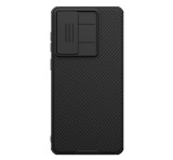 NILLKIN CAMSHIELD PRO szilikon telefonvédő (ütésállóság, kameravédő, csíkos) FEKETE Samsung Galaxy S25 Edge (SM-S937)