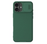 NILLKIN CAMSHIELD PRO szilikon telefonvédő (ütésállóság, kameravédő, csíkos) SÖTÉTZÖLD Apple iPhone 16 Plus