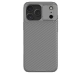 NILLKIN CAMSHIELD PRO szilikon telefonvédő (ütésállóság, kameravédő, csíkos) TITÁNSZÜRKE Apple iPhone 17 Pro