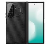 NILLKIN CAMSHIELD PROP MAGNETIC szilikon telefonvédő (ütésállóság, átlátszó kameravédő, kitámasztó, csíkos) FEKETE Samsung Galaxy Z Fold7 (SM-F966)
