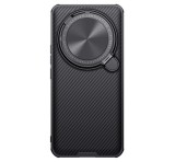 NILLKIN CAMSHIELD PROP műanyag telefonvédő (szilikon keret, ütésállóság, kameravédő, kitámasztó, csíkos) FEKETE Xiaomi 14 Ultra