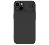NILLKIN CAMSHIELD SILKY MAGNETIC szilikon telefonvédő (mágneses, plüss belső, kamera védelem, környezetbarát) FEKETE Apple iPhone 14 Plus