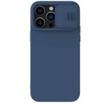 NILLKIN CAMSHIELD SILKY MAGNETIC szilikon telefonvédő (mágneses, plüss belső, kamera védelem, környezetbarát) SÖTÉTKÉK Apple iPhone 14 Pro