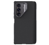 NILLKIN CARBOPROP szilikon telefonvédő (ütésállóság, aramid bevonat, kitámasztó, karbon minta, érintő ceruza) FEKETE Samsung Galaxy Z Fold7 (SM-F966)