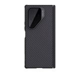 NILLKIN CARBOPROP szilikon telefonvédő (ütésállóság, aramid bevonat, kitámasztó, MagSafe, karbon minta) FEKETE Samsung Galaxy Z Fold7 (SM-F966)