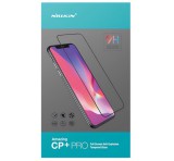 NILLKIN CP+ PRO képernyővédő üveg (2.5D kerekített szél, íves, full glue, karcálló, UV szűrés, 0.33mm, 9H) FEKETE Apple iPhone 15 Pro