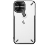 NILLKIN CYCLOPS műanyag telefonvédő (közepesen ütésálló, légpárnás sarok, kameravédő, kitámasztó) FEKETE Apple iPhone 13 Pro