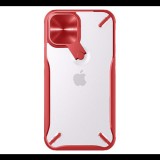 NILLKIN CYCLOPS műanyag telefonvédő (közepesen ütésálló, légpárnás sarok, kameravédő, kitámasztó) PIROS [Apple iPhone 12 Pro] (5996591016085) - Telefontok