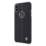Nillkin Englon Apple iPhone Xs Max bőr hátlap (fekete)