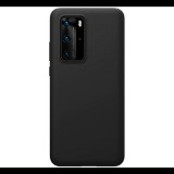 NILLKIN FLEX PURE szilikon telefonvédő (ultravékony, környezetbarát, mikrofiber plüss belső, matt) FEKETE [Huawei P40 Pro 5G] (5996457954759)