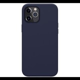 NILLKIN FLEX PURE szilikon telefonvédő (ultravékony, környezetbarát, mikrofiber plüss belső, matt) SÖTÉTKÉK [Apple iPhone 12 Pro Max] (5996591004969)