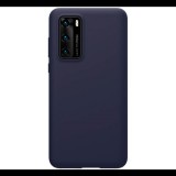 NILLKIN FLEX PURE szilikon telefonvédő (ultravékony, környezetbarát, mikrofiber plüss belső, matt) SÖTÉTKÉK [Huawei P40] (5996457954797)