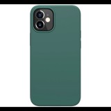NILLKIN FLEX PURE szilikon telefonvédő (ultravékony, környezetbarát, mikrofiber plüss belső, matt) SÖTÉTZÖLD [Apple iPhone 12 mini] (5996591005362)