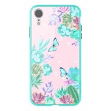 Nillkin FLORAL védő Apple iPhone XR 6.1 szilikon keret (BUMPER, közepesen ütésálló, edzett üveg hátlap) színes