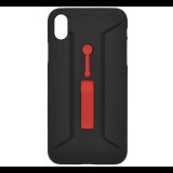 NILLKIN GRIP szilikon telefonvédő (műanyag belső, közepesen ütésálló, ujjra húzható) FEKETE [Apple iPhone XR 6.1] (5996457799787)