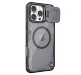 NILLKIN ICEBLADE PROP szilikon telefonvédő (ütésállóság, kameravédő, kitámasztó, MagSafe) FEKETE Apple iPhone 16 Pro