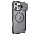 NILLKIN ICEBLADE PROP szilikon telefonvédő (ütésállóság, kameravédő, kitámasztó, MagSafe) FEKETE Apple iPhone 16 Pro Max 5G