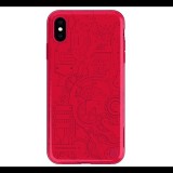 NILLKIN MACHINERY műanyag telefonvédő (szilikon keret, fogaskerék minta) PIROS [Apple iPhone XS Max 6.5] (5996457844586)