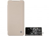 Nillkin Ming álló, bőr hatású flip tok Samsung Galaxy S20 Ultra (SM-G988F) készülékhez, arany, textil mintás