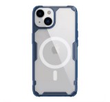 NILLKIN NATURE PRO MAGNETIC műanyag telefonvédő (közepesen ütésálló, légpárnás sarok, Magsafe rögzítés) SÖTÉTKÉK Apple iPhone 15 Plus