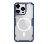 NILLKIN NATURE PRO MAGNETIC műanyag telefonvédő (közepesen ütésálló, légpárnás sarok, Magsafe rögzítés) SÖTÉTKÉK Apple iPhone 15 Pro