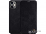 Nillkin QIN álló, bőr hatású aktív flip tok Apple iPhone 12 mini készülékhez, fekete
