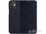 Nillkin QIN álló, bőr hatású, aktív flip tok Apple iPhone 12 mini készülékhez, sötétkék