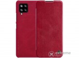 Nillkin QIN álló, bőr hatású aktív flip tok Samsung Galaxy A42 5G (SM-A425F) készülékhez, piros