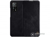 Nillkin Qin álló, bőr hatású aktív flip tok Xiaomi Mi 10T készülékhez, fekete