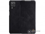 Nillkin Qin álló, bőr hatású flip tok Samsung Galaxy A12 (SM-A125F) készülékhez, fekete