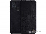 Nillkin QIN álló, bőr hatású flip tok Samsung Galaxy A21 (SM-A217F) készülékhez, fekete