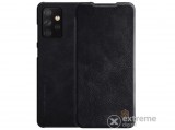 Nillkin Qin álló, bőr hatású flip tok Samsung Galaxy A72 4G (SM-A725F) készülékhez, fekete