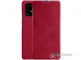 Nillkin QIN álló, bőr hatású flip tok Samsung Galaxy S10 Lite (SM-G770F) készülékhez, piros