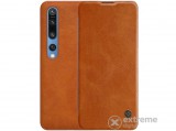 Nillkin QIN álló, bőr hatású flip tok Xiaomi Mi 10 Pro 5G készülékhez, barna