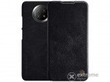 Nillkin QIN álló, bőr hatású flip tok Xiaomi Redmi Note 9 5G készülékhez, fekete