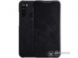 Nillkin QIN álló, bőr hatású tok Xiaomi Redmi Note 8 készülékhez, fekete